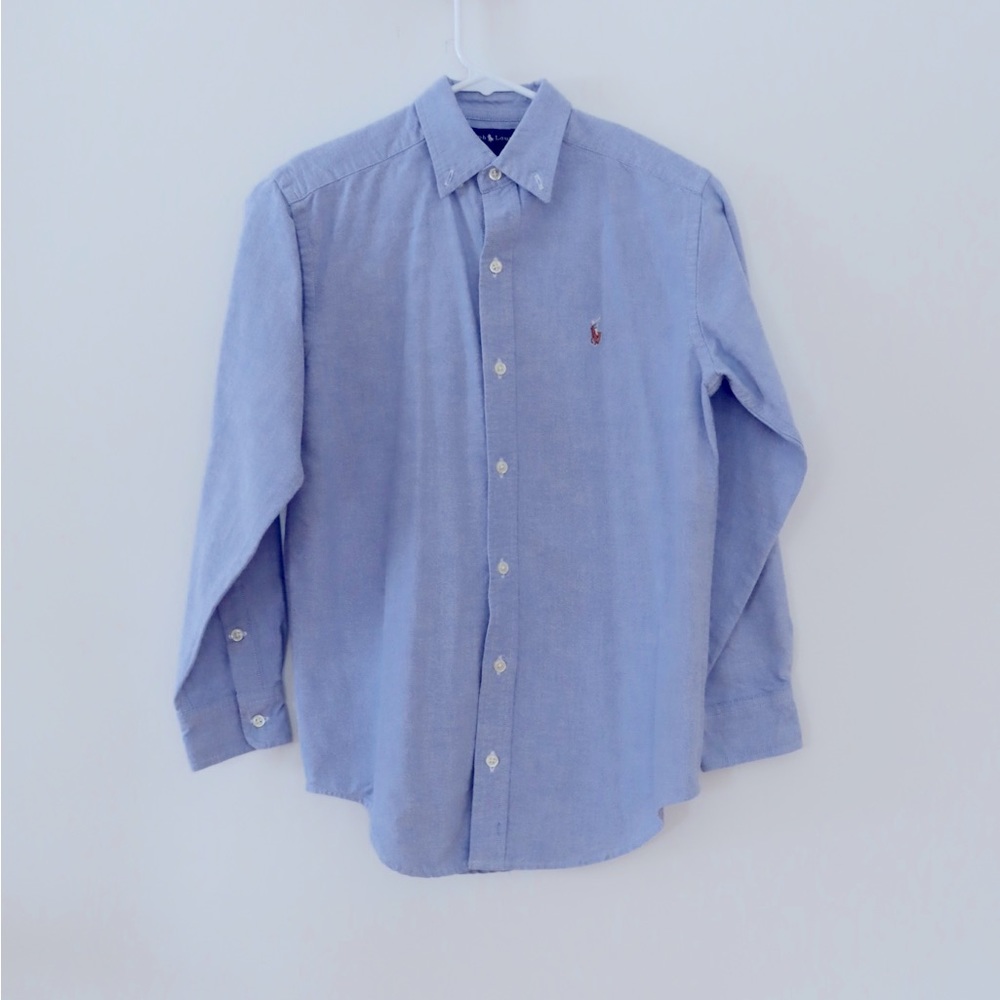 Ralph lauren boys dress shirt size 12 blue